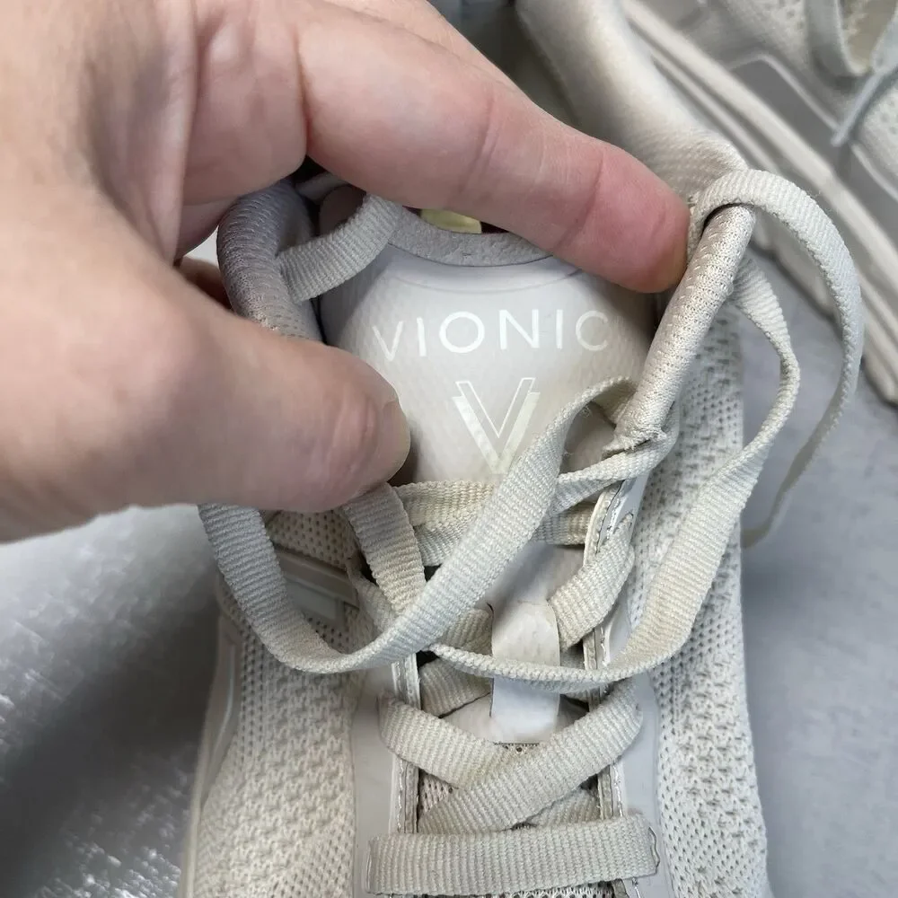 Vionic Womens Walk Max Chunky Sneakers 10.5 Wide Cream‎ Minimalist Arch Support